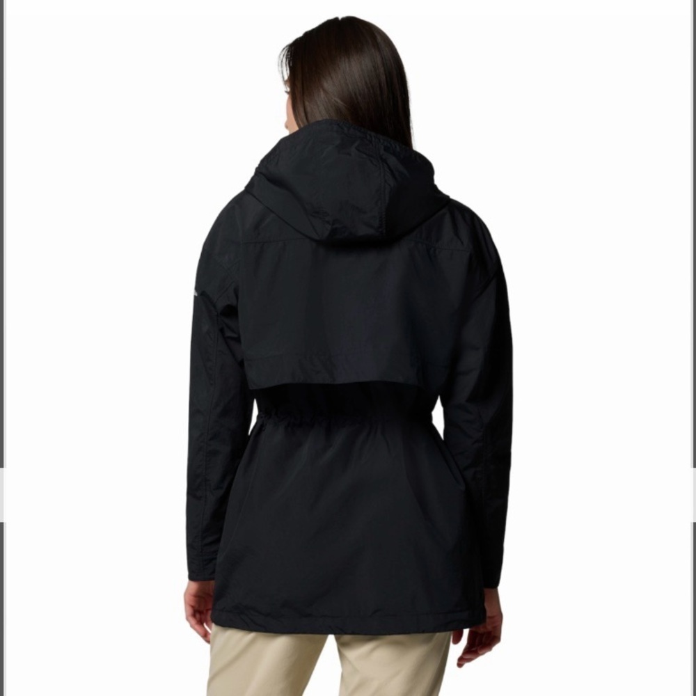 Columbia Women's Pardon My Jacket Hooded Rain Coat in Black Size S - Picture 2 of 12